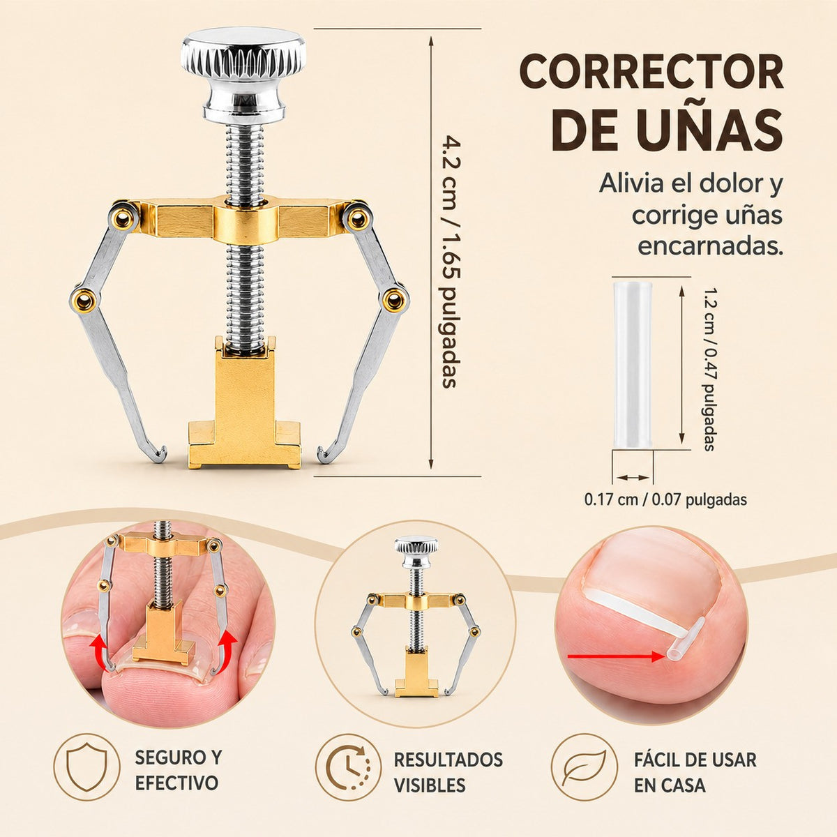 Corrector para Uñas Encarnadas + 30 Tiras de Higiene