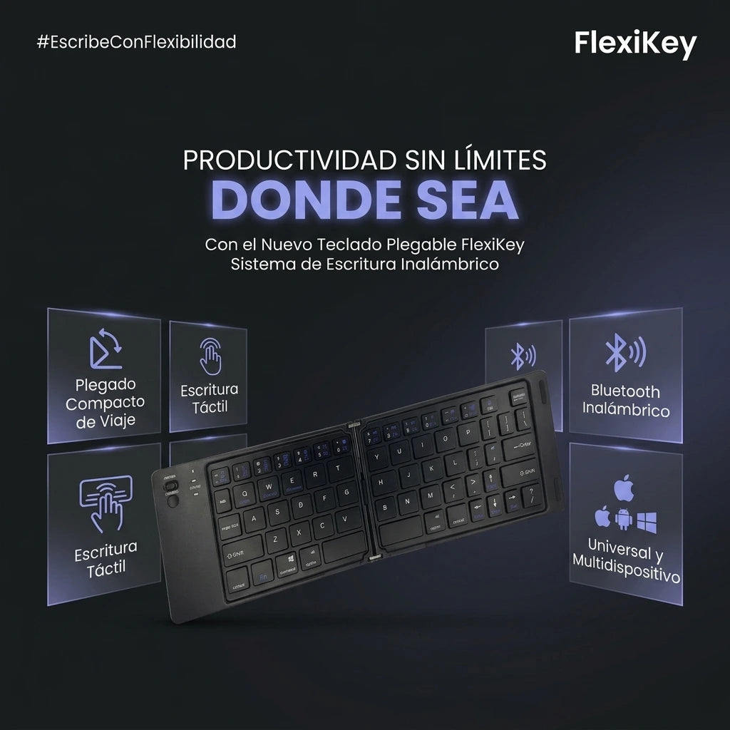 Teclado Plegable con Bluetooth