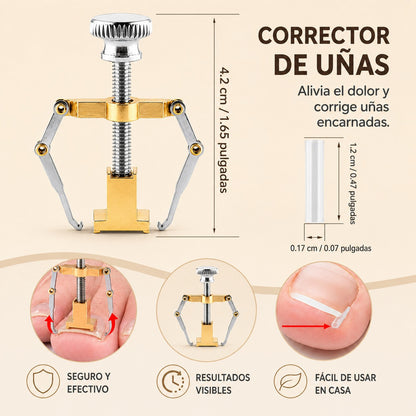 Corrector para Uñas Encarnadas +  30 Tiras de Higiene