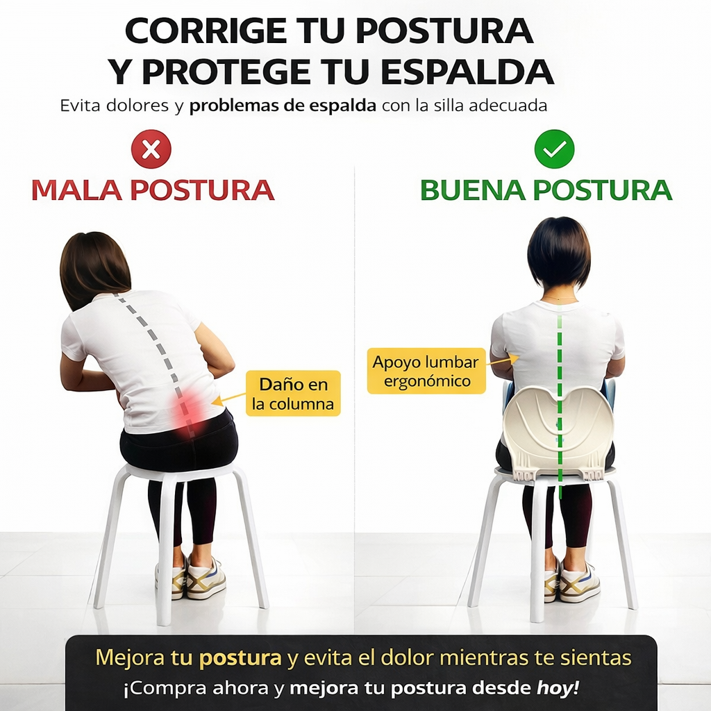 Espaldar Corrector Postura Silla Apoyo