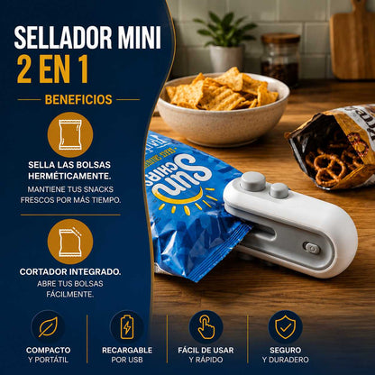 MINI SELLADORA DE BOLSAS RECARGABLE