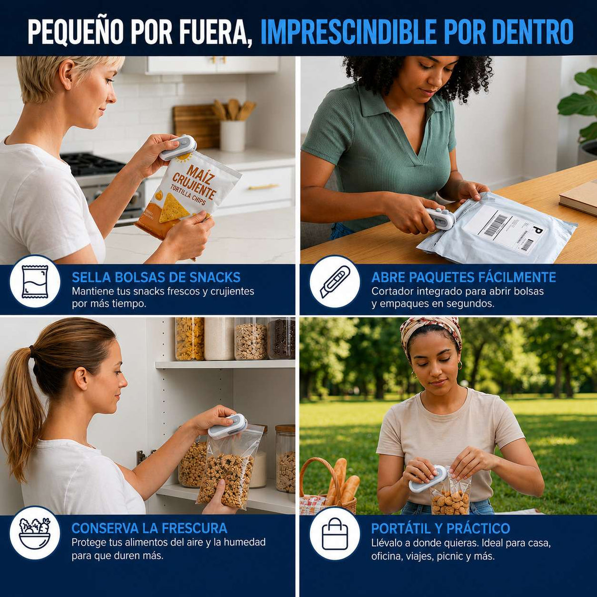 MINI SELLADORA DE BOLSAS RECARGABLE