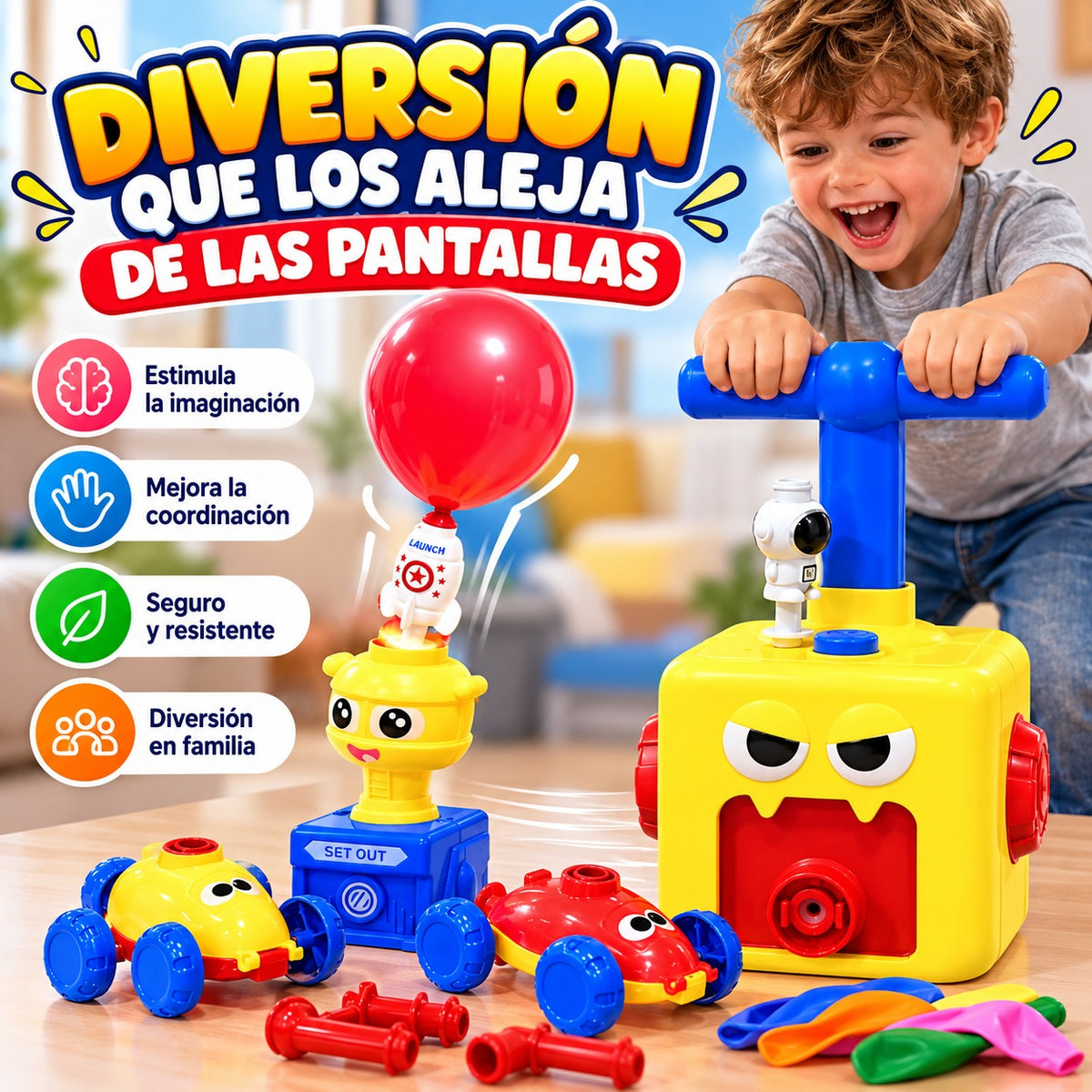 Kit de juguetes impulsados por globos